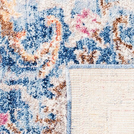 Safavieh 7 x 7 ft. Bristol Power Loomed Square Area Rug Blue & Light Grey BTL357C-7SQ